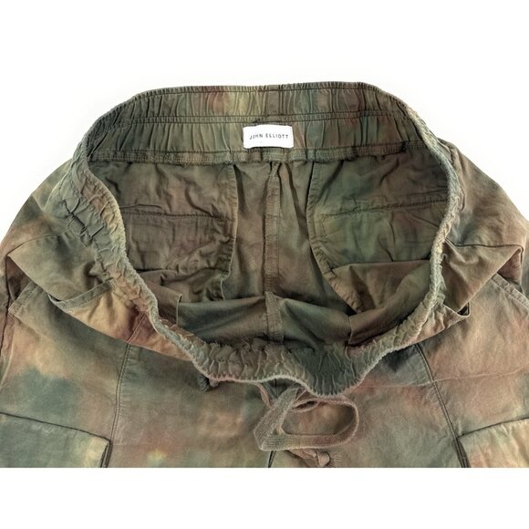 John Elliott Sateen Cargo Pants Size 1 Small Tie Dye Cropped Made In Japan - Picture 2 of 11